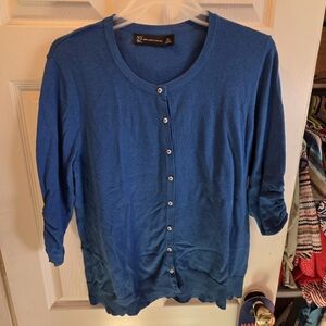 Blue Button-Up Cardigan